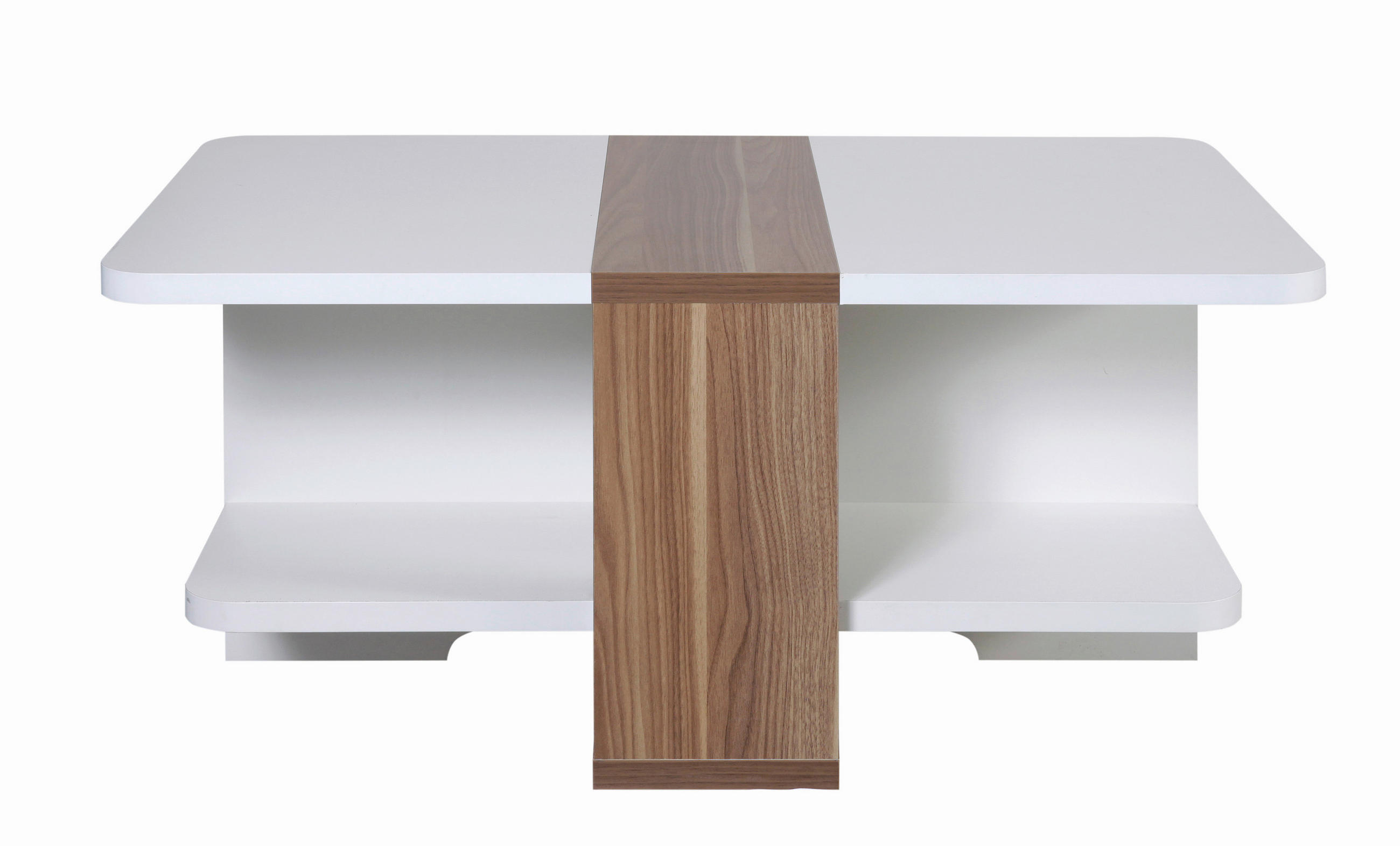 KLUBSKA MIZA, 100/42/60 cm bela  - barve hrasta/bela, Basics, leseni material (100/42/60cm) - Alples