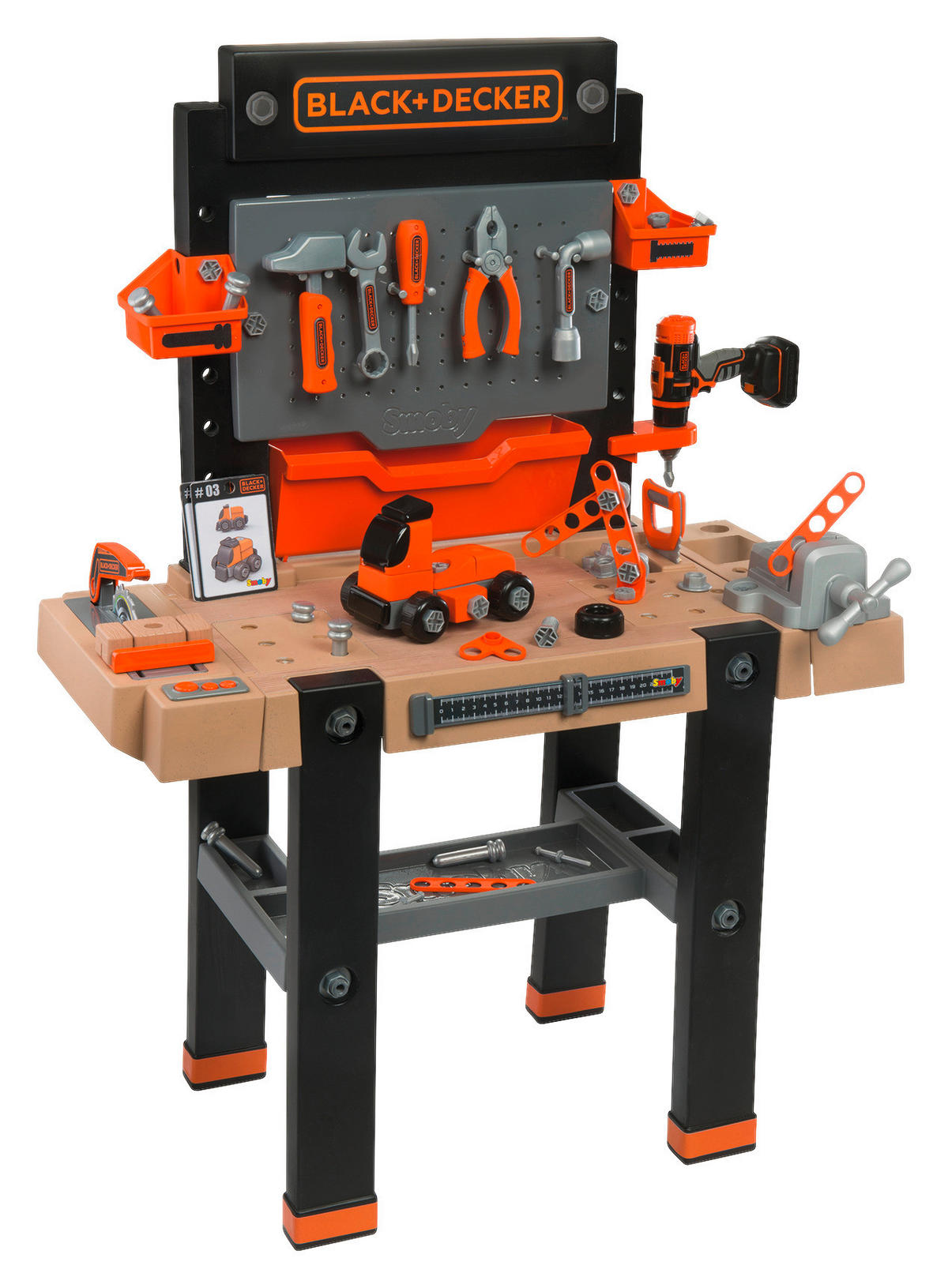 DĚTSKÁ KUTILSKÁ DÍLNA - vícebarevná, Basics, plast (58,5/16/75,3cm) - Black & Decker