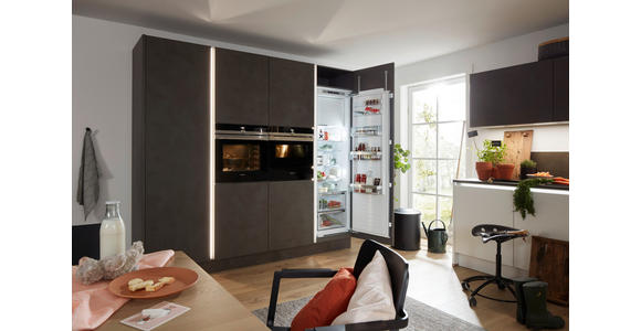 EINBAUKÜCHE - Weiß/Grau, Design, Holzwerkstoff/Stein - Dieter Knoll