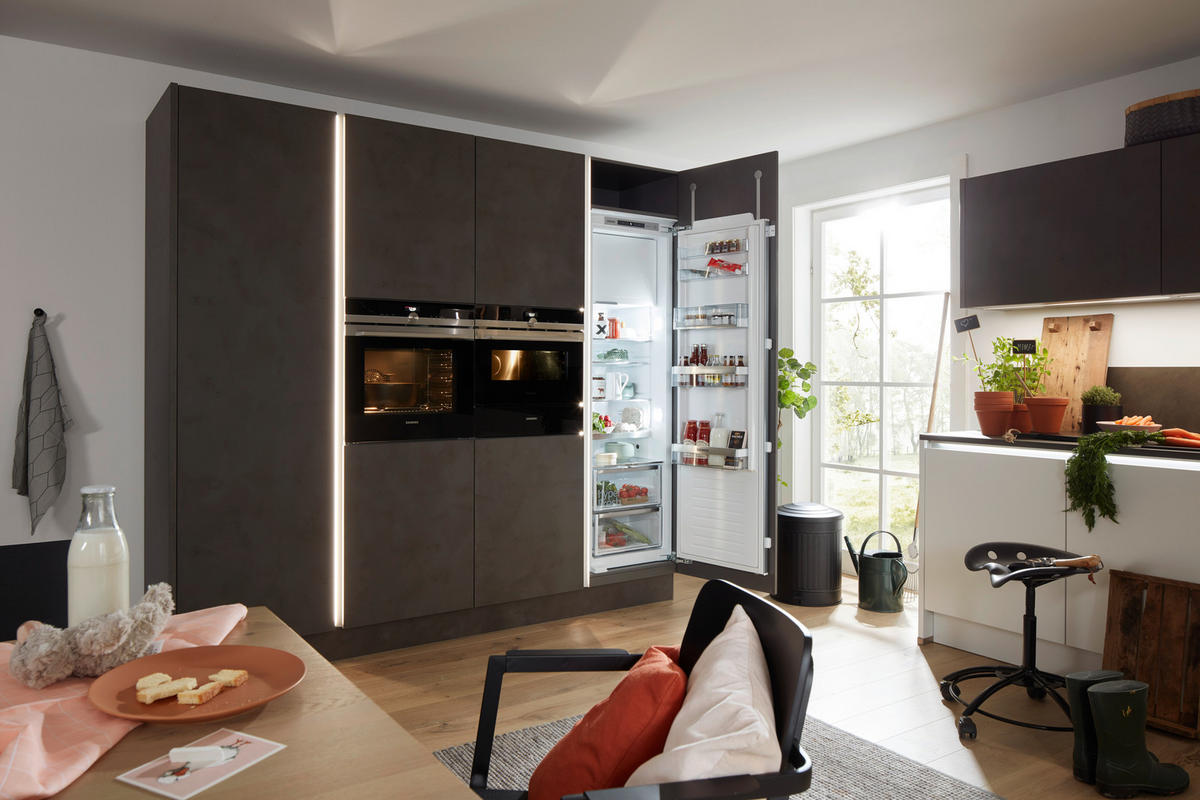 KUCHYNĚ NA MÍRU DK613 - šedá/bílá, Design, kompozitní dřevo/kámen - Dieter Knoll