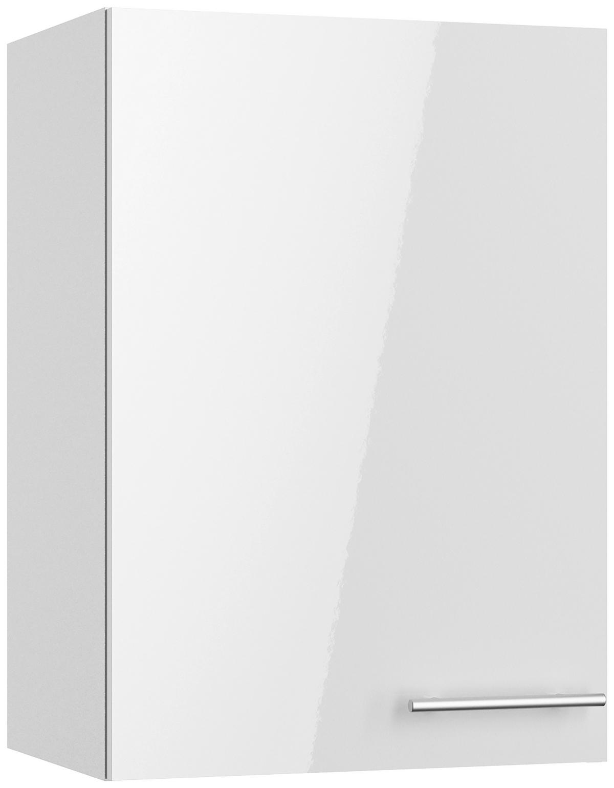 KÜCHENLEERBLOCK 270 cm   in Weiß, Weiß Hochglanz  - Edelstahlfarben/Weiß Hochglanz, Basics, Holzwerkstoff/Metall (270cm) - Optifit
