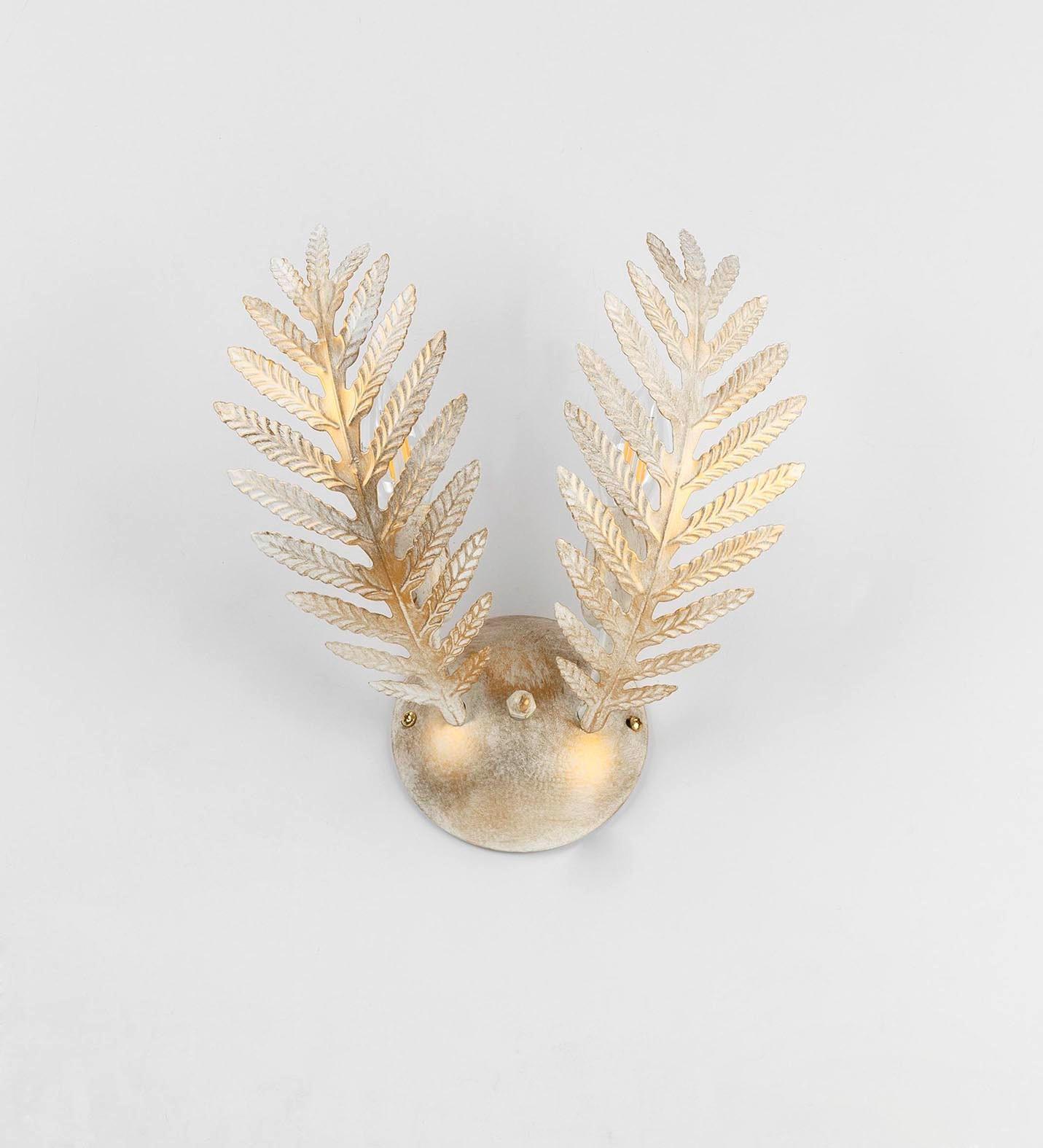 WANDLEUCHTE 30/14 cm   - Weiß, Natur, Metall (30/14cm)