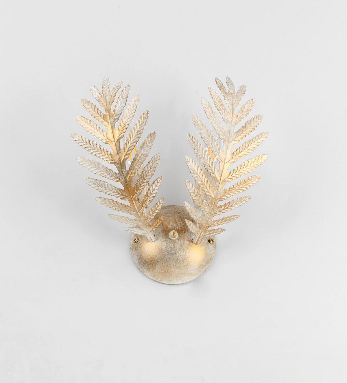 WANDLEUCHTE 30/14 cm   - Weiß, Natur, Metall (30/14cm)