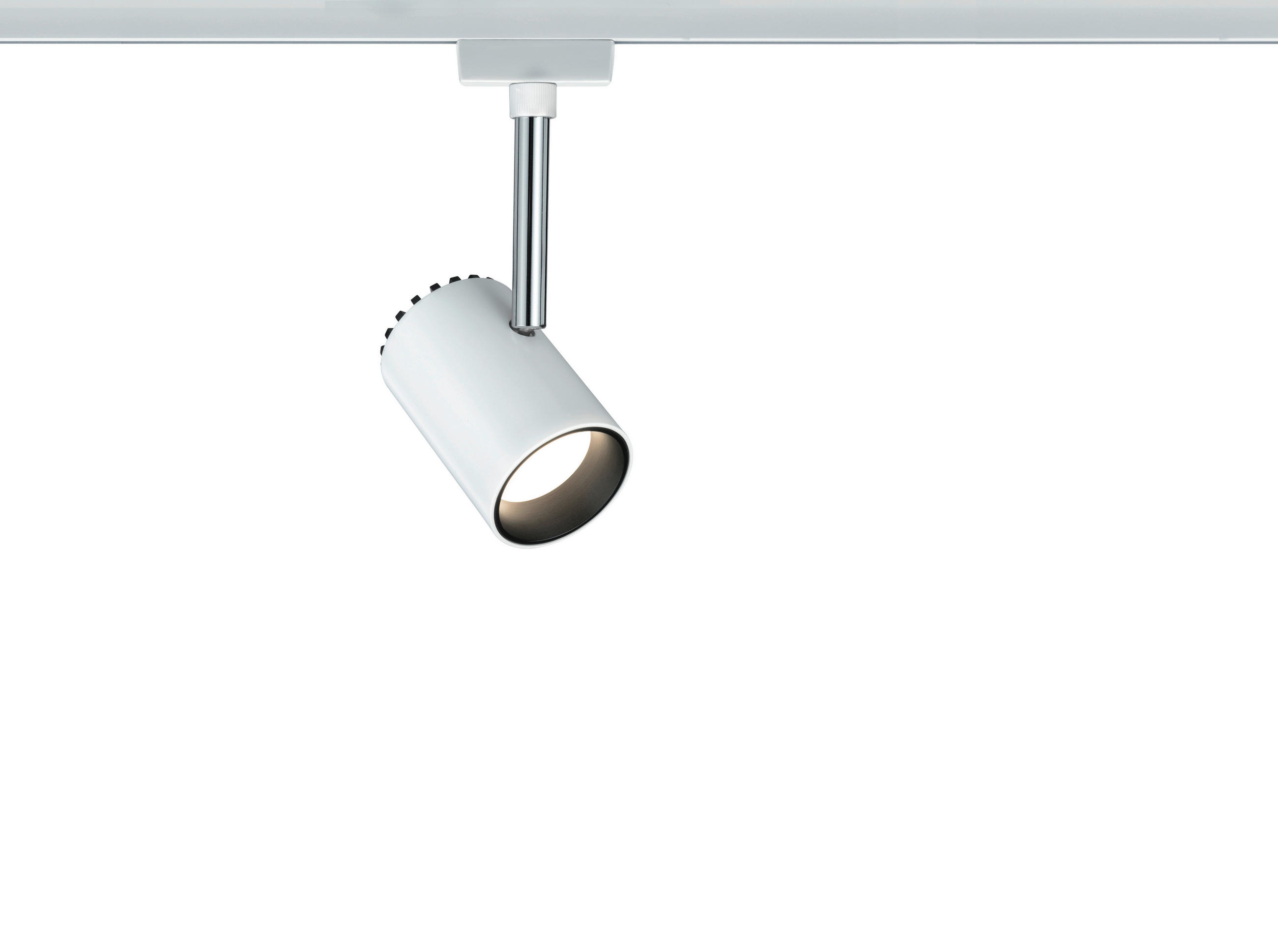 SCHIENENSYSTEM-STRAHLER URail   - Chromfarben/Weiß, Basics, Metall (5,9/18/9cm) - Paulmann