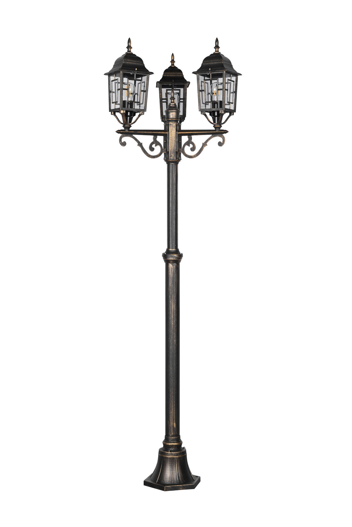 VÄGLAMPA - klar/rostfärgad, Klassisk, metall/glas (59/200cm)
