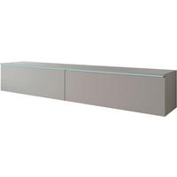 LOWBOARD D180   stehend, hängend, Beleuchtung  - Grau, Trend, Holzwerkstoff/Kunststoff (180/30/33cm) - P & B