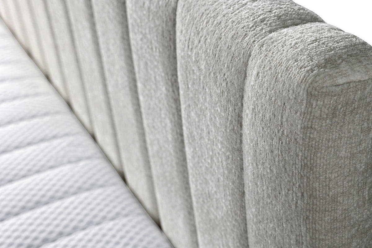 SCHLAFSOFA  mit Bettkasten erhältlich, Bettfunktion erhältlich Struktur Hellgrau  - Hellgrau/Schwarz, Design, Holz/Textil (212/83/99cm) - MID.YOU