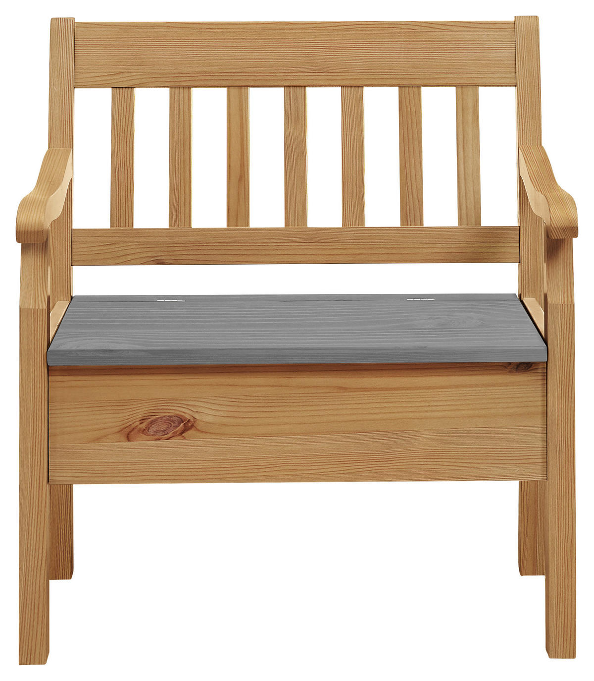SITZBANK 83/93/58 cm Weiß, Laugenfarbig Kiefer massiv  - Laugenfarbig/Weiß, ROMANTIK / LANDHAUS, Holz (83/93/58cm) - Boxxx