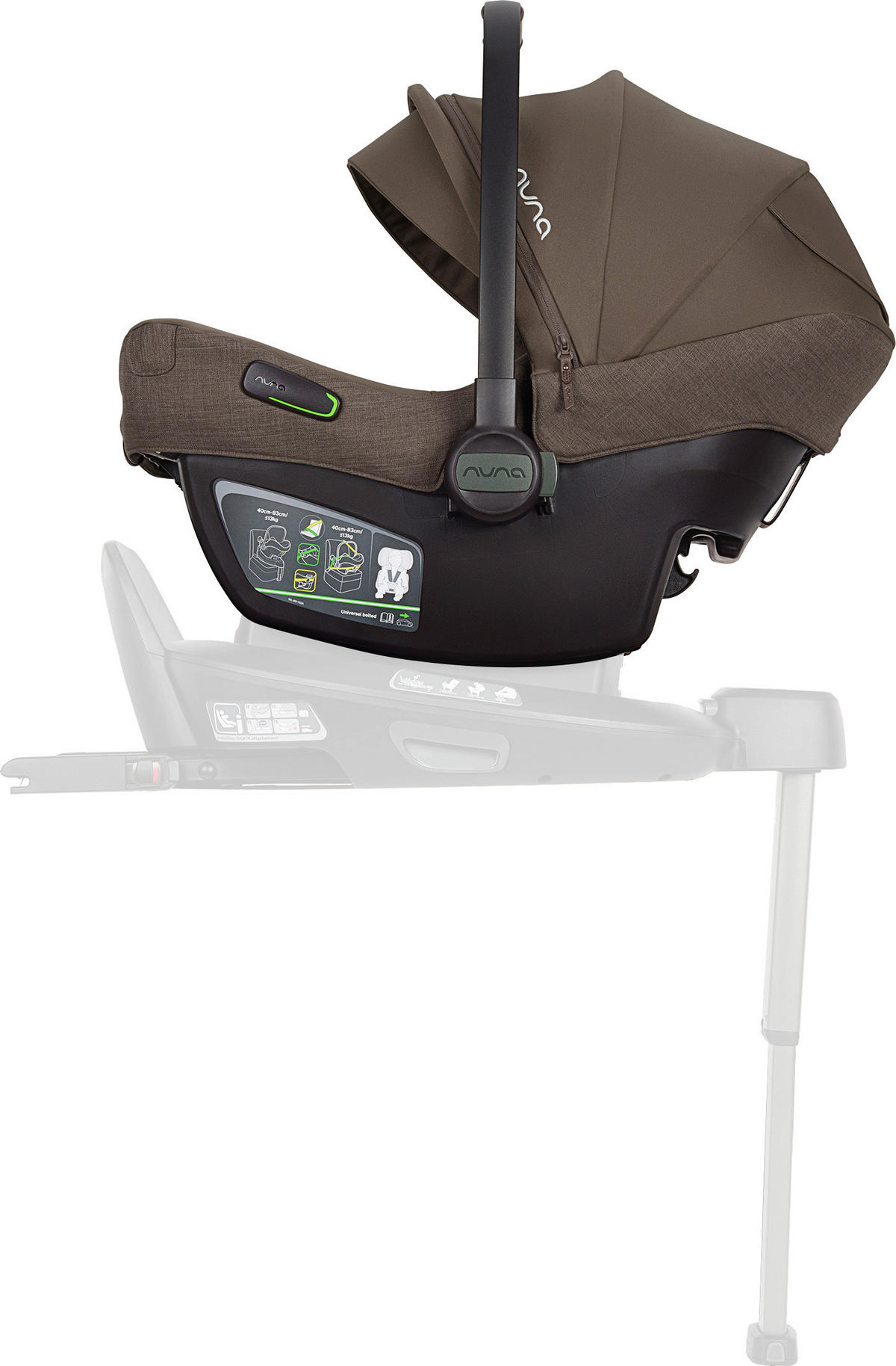 BABYSCHALE PIPA NEXT  - Graubraun/Grün, Basics, Kunststoff/Textil (44/59/67cm) - Nuna