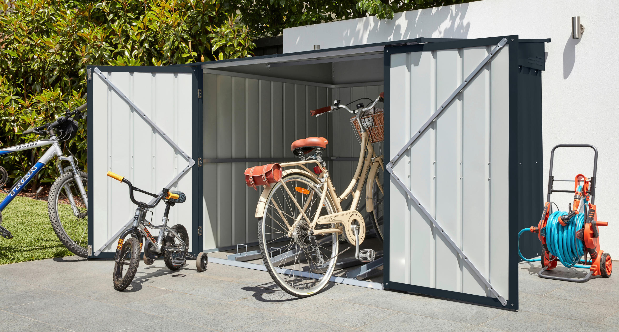 FAHRRADGARAGE - Anthrazit, Basics, Metall (211/165/200cm)