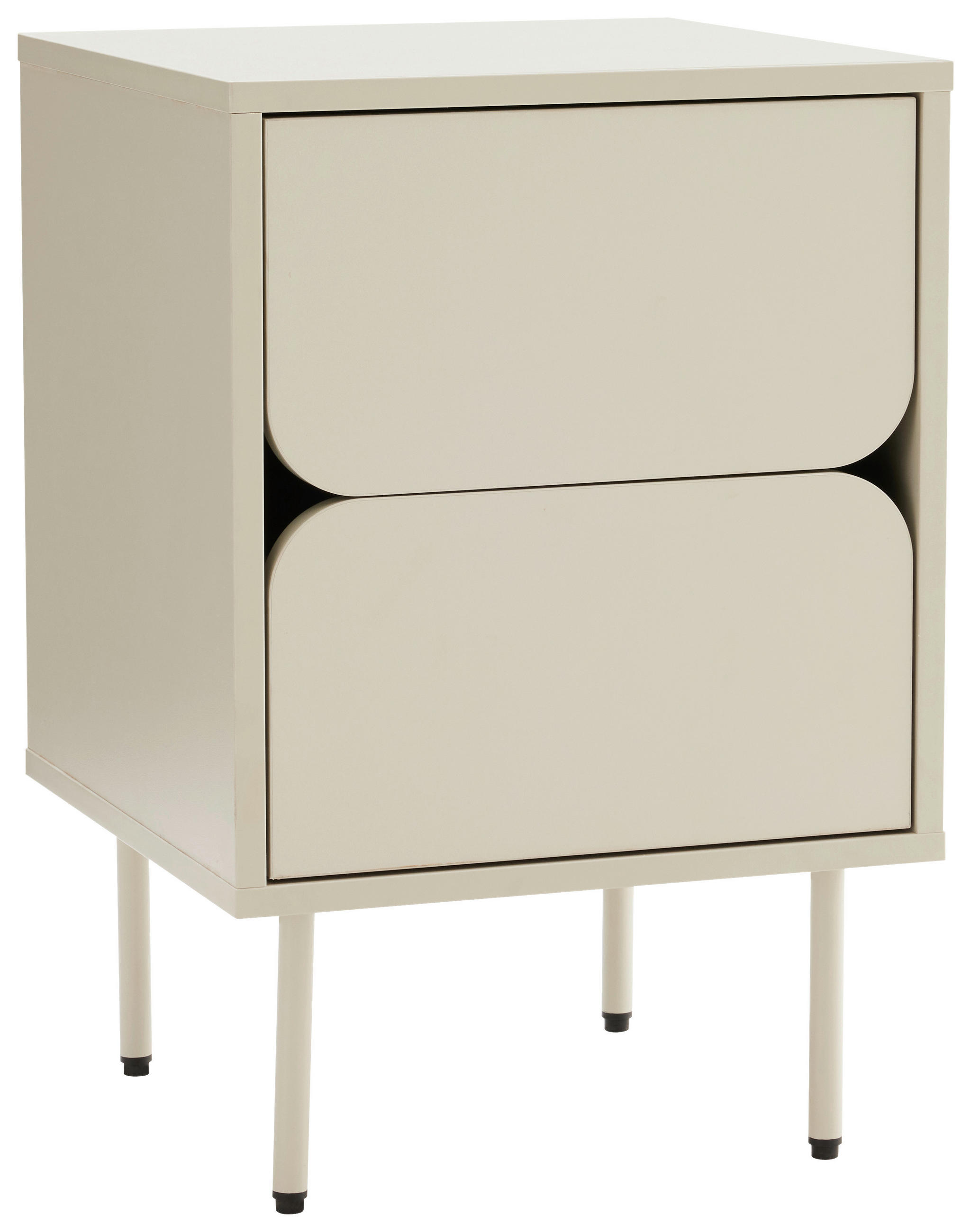 NACHTKÄSTCHEN 40/60/40 cm  in Seidengrau  - Seidengrau, Design, Holzwerkstoff/Metall (40/60/40cm) - Xora