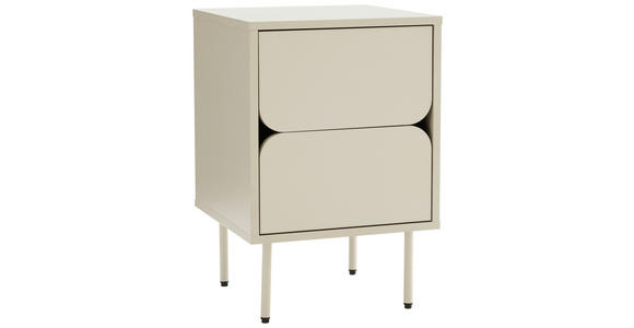 NACHTKÄSTCHEN 40/60/40 cm  in Seidengrau  - Seidengrau, Design, Holzwerkstoff/Metall (40/60/40cm) - Xora