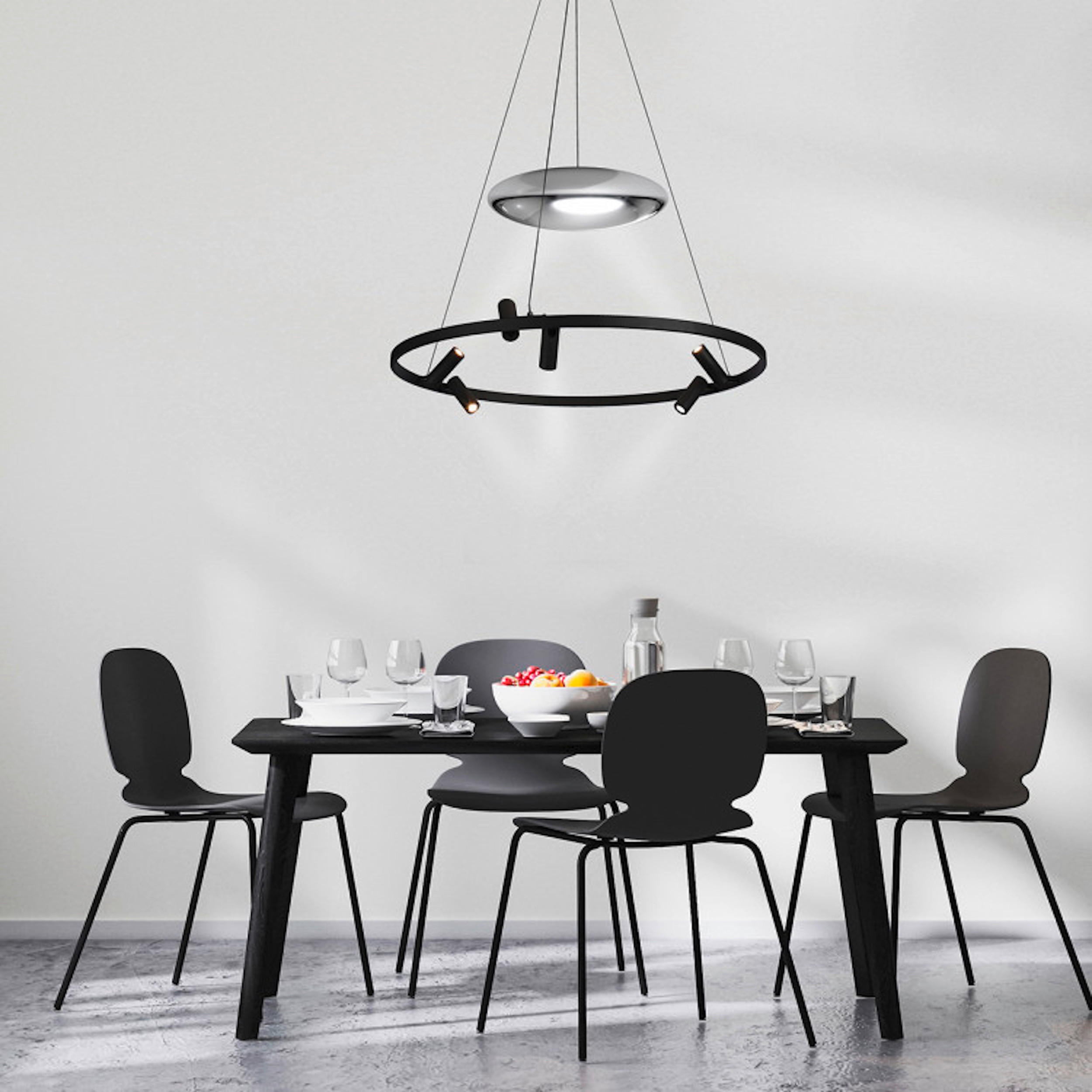 HÄNGELEUCHTE 120/70 cm    - Schwarz, Design, Metall (120/70cm)