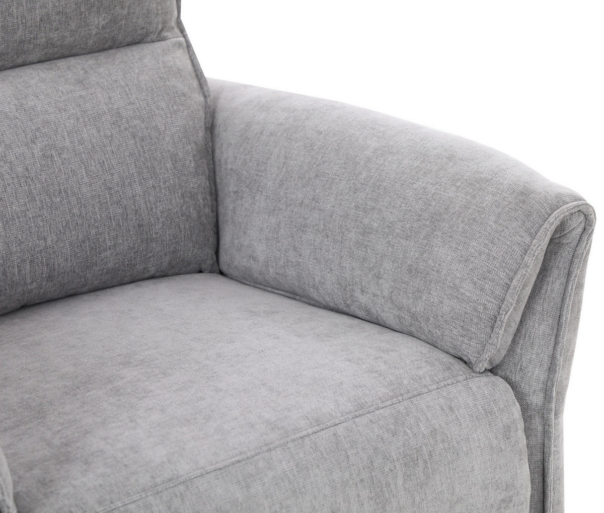 FERNSEHSESSEL  mit Webstoff Grau  - Schwarz/Grau, MODERN, Kunststoff/Textil (86/103/92cm) - Livetastic
