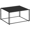 COUCHTISCH in Metall, Kunststoff 75/60/38 cm  - Schwarz, Design, Kunststoff/Metall (75/60/38cm) - Bacher