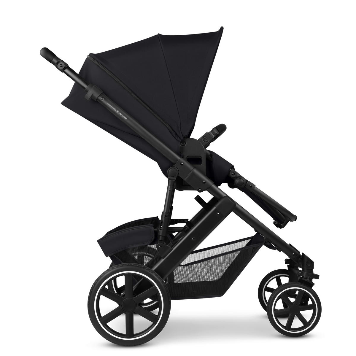 KINDERWAGENSET Salsa Core All in One  - Schwarz, Basics, Textil/Metall (63/123/97cm) - ABC Design