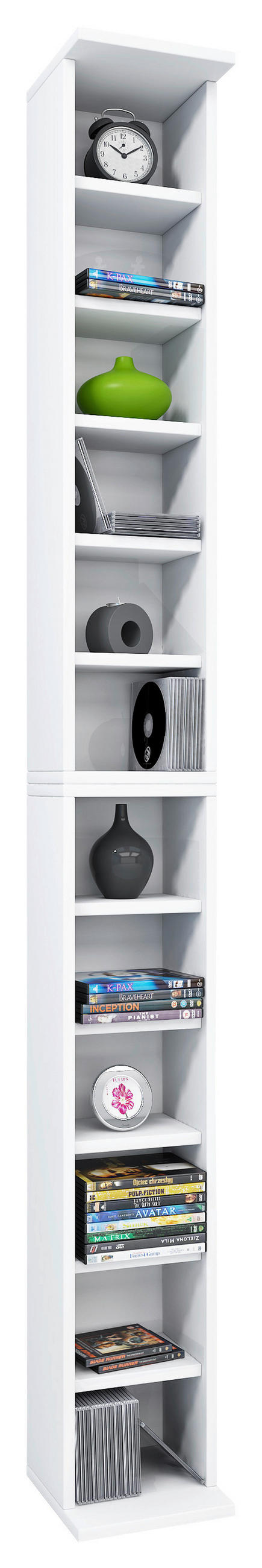 CD-REGAL - Weiss, Konventionell, Holzwerkstoff (21/183/20cm) - MID.YOU