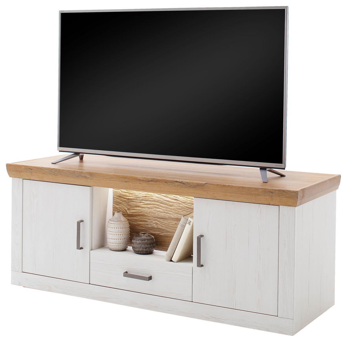 LOWBOARD  in 154/62/50 cm  - Eichefarben/Graphitfarben, Design, Holzwerkstoff/Kunststoff (154/62/50cm) - MID.YOU
