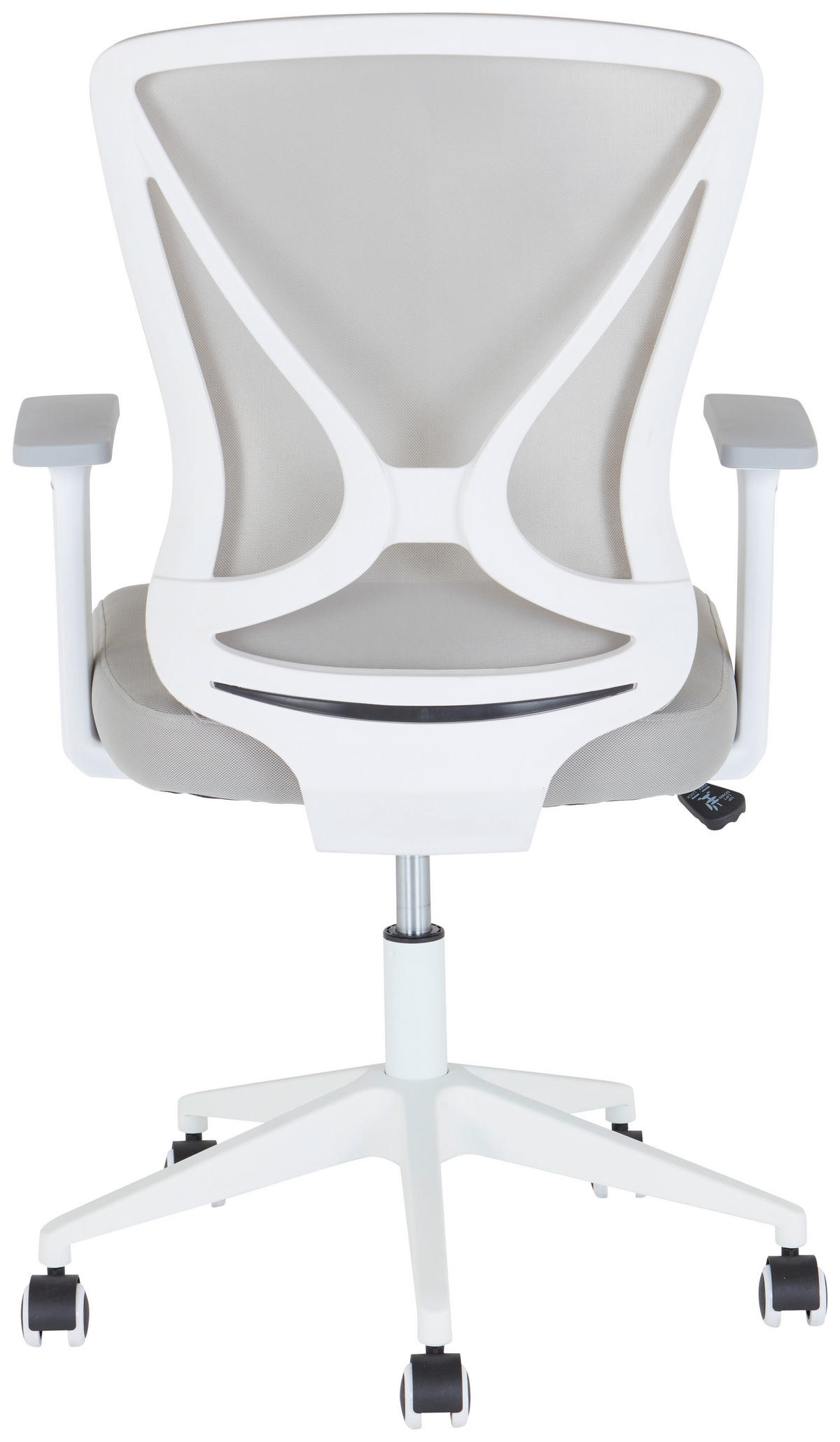 SCAUN ROTATIV  microfibră gri, alb  - alb/gri, Modern, plastic/textil (63/97-105/57cm) - MID.YOU