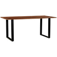 STOL ZA BLAGOVAONICU  crna, boje oraha  drvo, metal      - boje oraha/crna, Moderno, drvo/metal (180/90/76cm) - MID.YOU