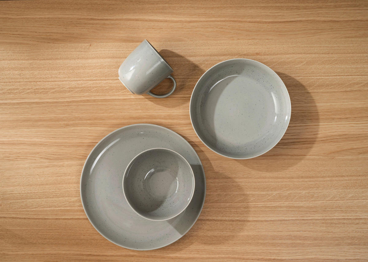 KOMBINOVANI SERVIS    20 delova  - siva, Trendi, keramika (29,5/32,5/29cm) - ASA
