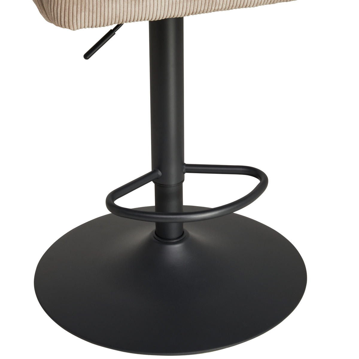 BARHOCKER in Metall, Textil Grau, Schwarz  - Schwarz/Grau, KONVENTIONELL, Textil/Metall (57/100-121/57cm) - MID.YOU