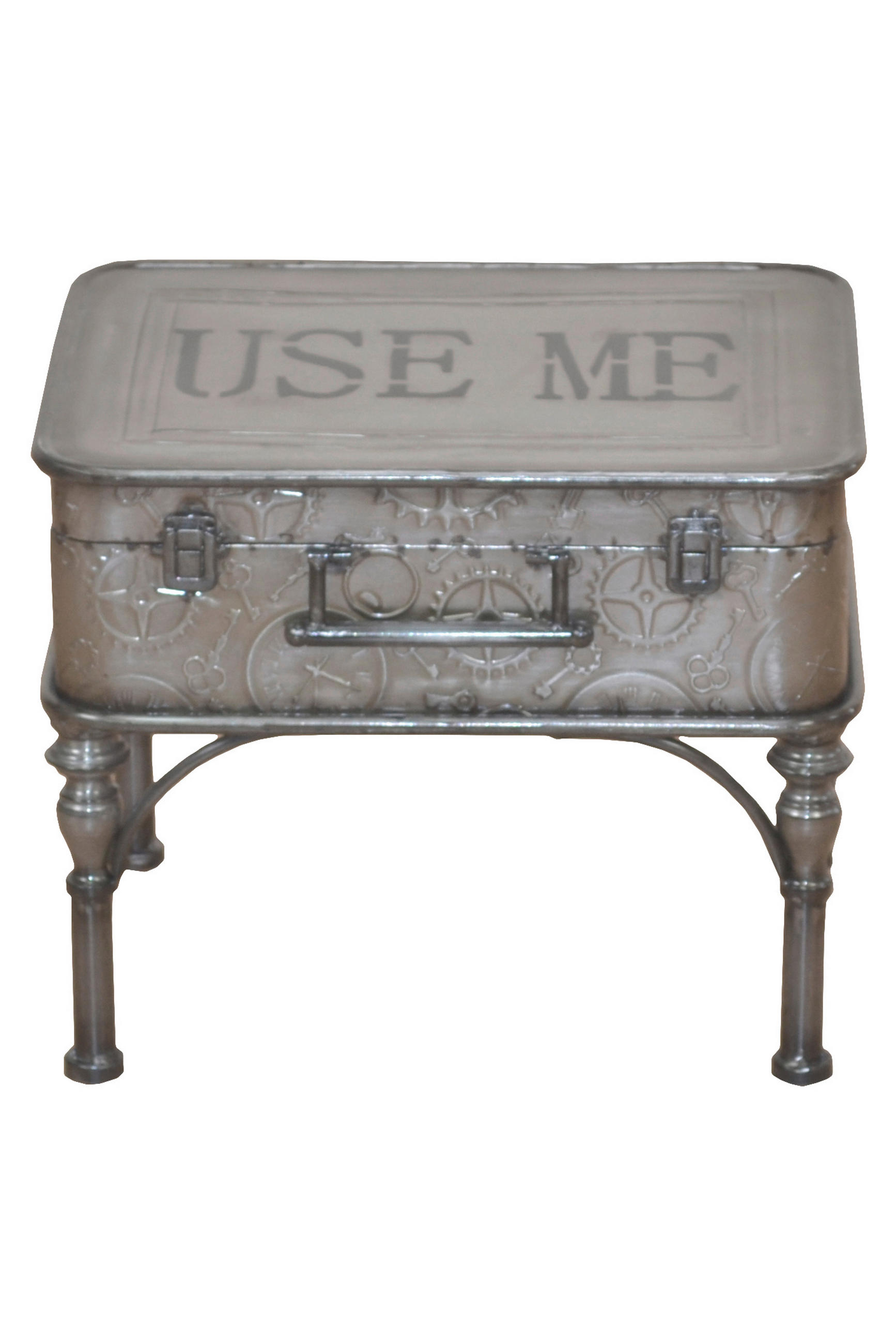 COUCHTISCH 32/42/34 cm Silberfarben  - Silberfarben, Design, Metall (32/42/34cm) - MID.YOU