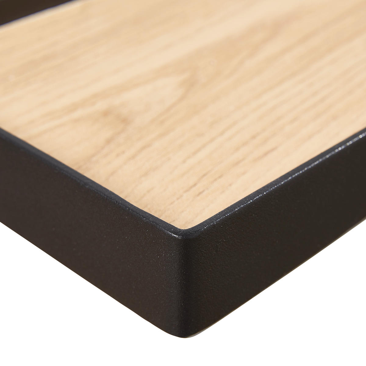 WANDBOARD in 60/3/15 cm Schwarz, Eichefarben  - Eichefarben/Schwarz, Basics, Holzwerkstoff/Metall (60/3/15cm) - Xora
