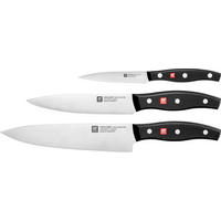 MESSERSET Signature 3-teilig  - Edelstahlfarben/Schwarz, Basics, Kunststoff/Metall - Zwilling