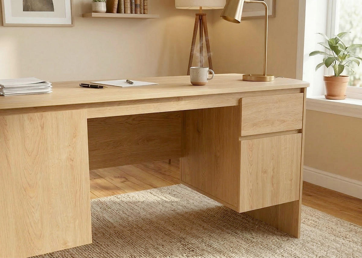 SCHREIBTISCH  Eichefarben  - Eichefarben, KONVENTIONELL, Holzwerkstoff (160/75/59cm) - MID.YOU