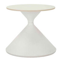KONFERENČNÍ STOLEK, bílá, kov, keramika, 42/40 cm - bílá, Basics, kov/keramika (42/40cm)