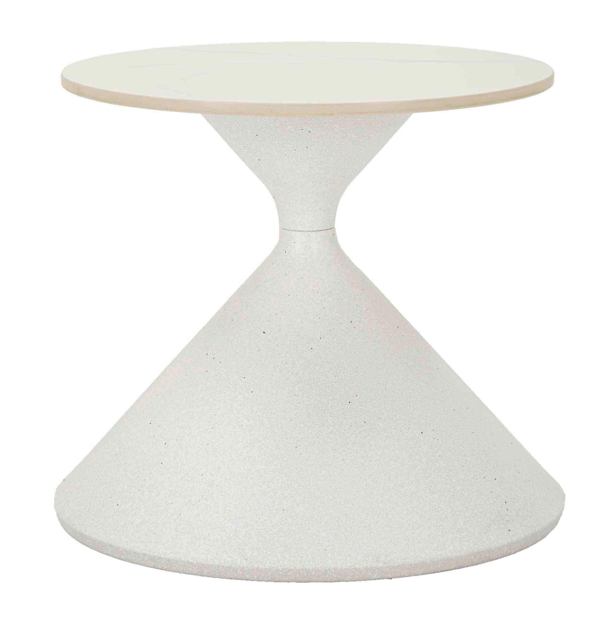 Mauro Ferretti KONFERENČNÍ STOLEK, bílá, kov, keramika, 42/42/40 cm