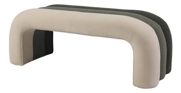 HOCKERBANK in Textil Grün, Hellgrün, Beige - Beige/Hellgrün, Design, Textil (121,5/46,5/46,5cm) - Xora