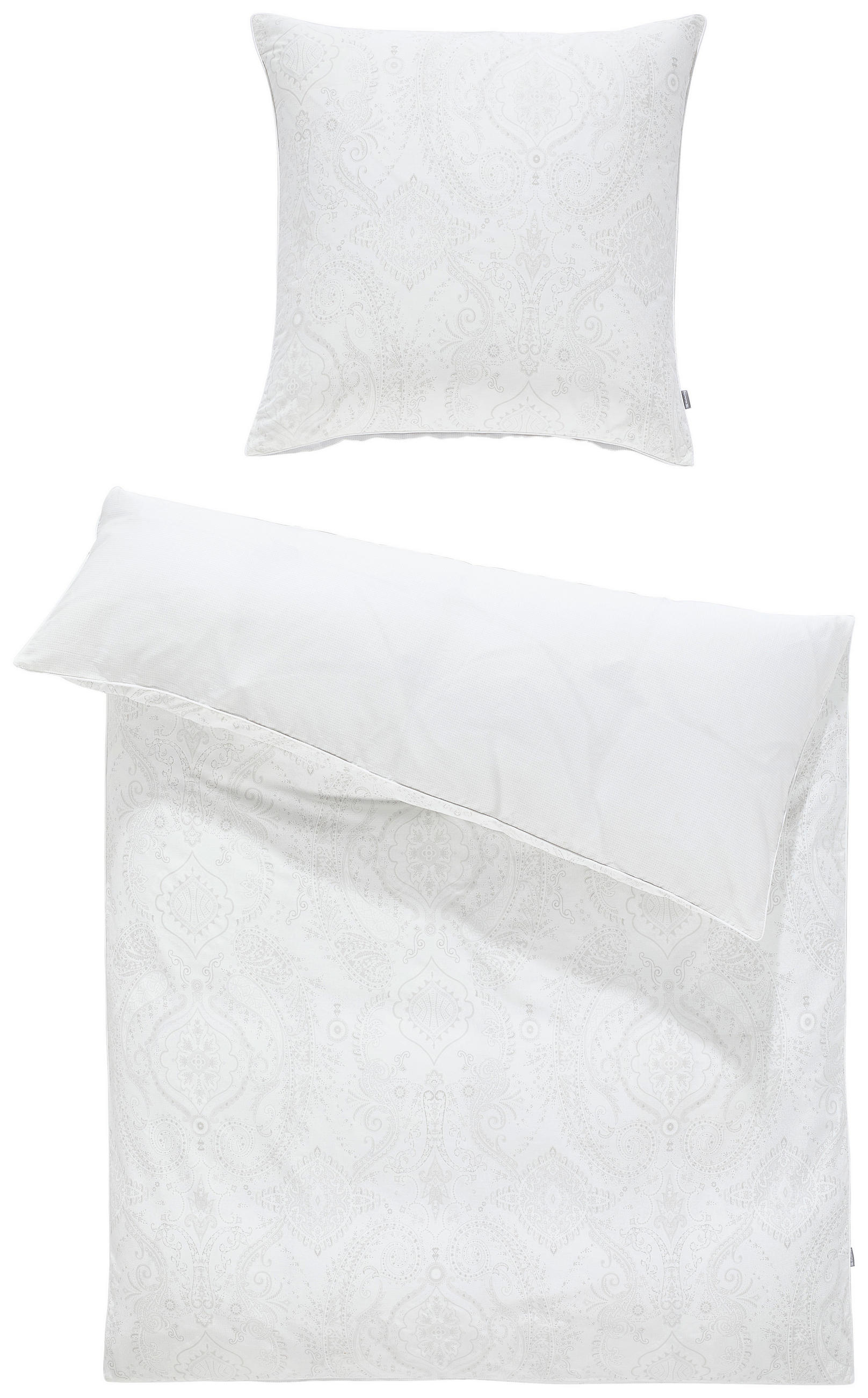 BETTWÄSCHE PEARL Satin 155/220 cm  - Weiß, Design, Textil (155/220cm) - Musterring