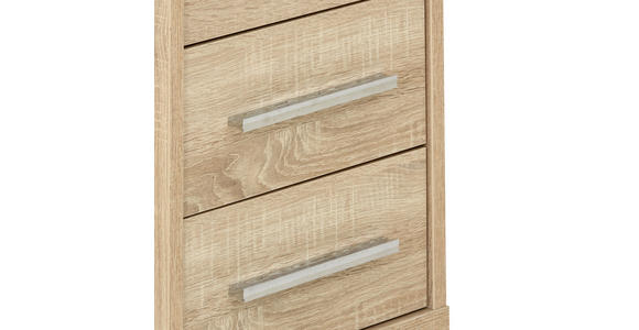 ROLLCONTAINER 43,8/63/65 cm - Silberfarben/Sonoma Eiche, KONVENTIONELL, Holzwerkstoff/Kunststoff (43,8/63/65cm) - Voleo