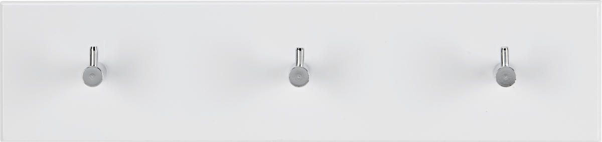 GARDEROBA ZIDNA   bijela, boje kroma  metal, drvni materijal  - bijela/boje kroma, Konvencionalno, drvni materijal/metal (34/8/5cm) - Modern Living