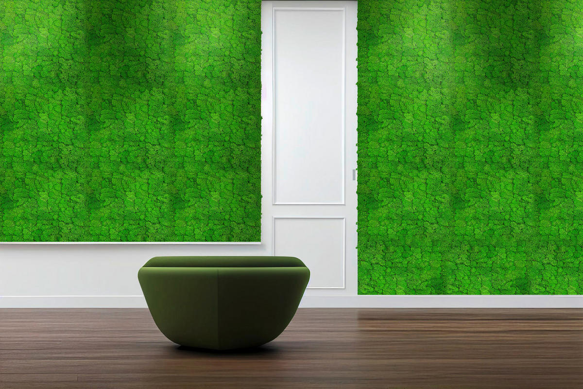 AKUSTIKPANEEL Modular Wall System Moos 52/52/4 cm  - Grün, KONVENTIONELL, Naturmaterialien (52/52/4cm) - Jangal