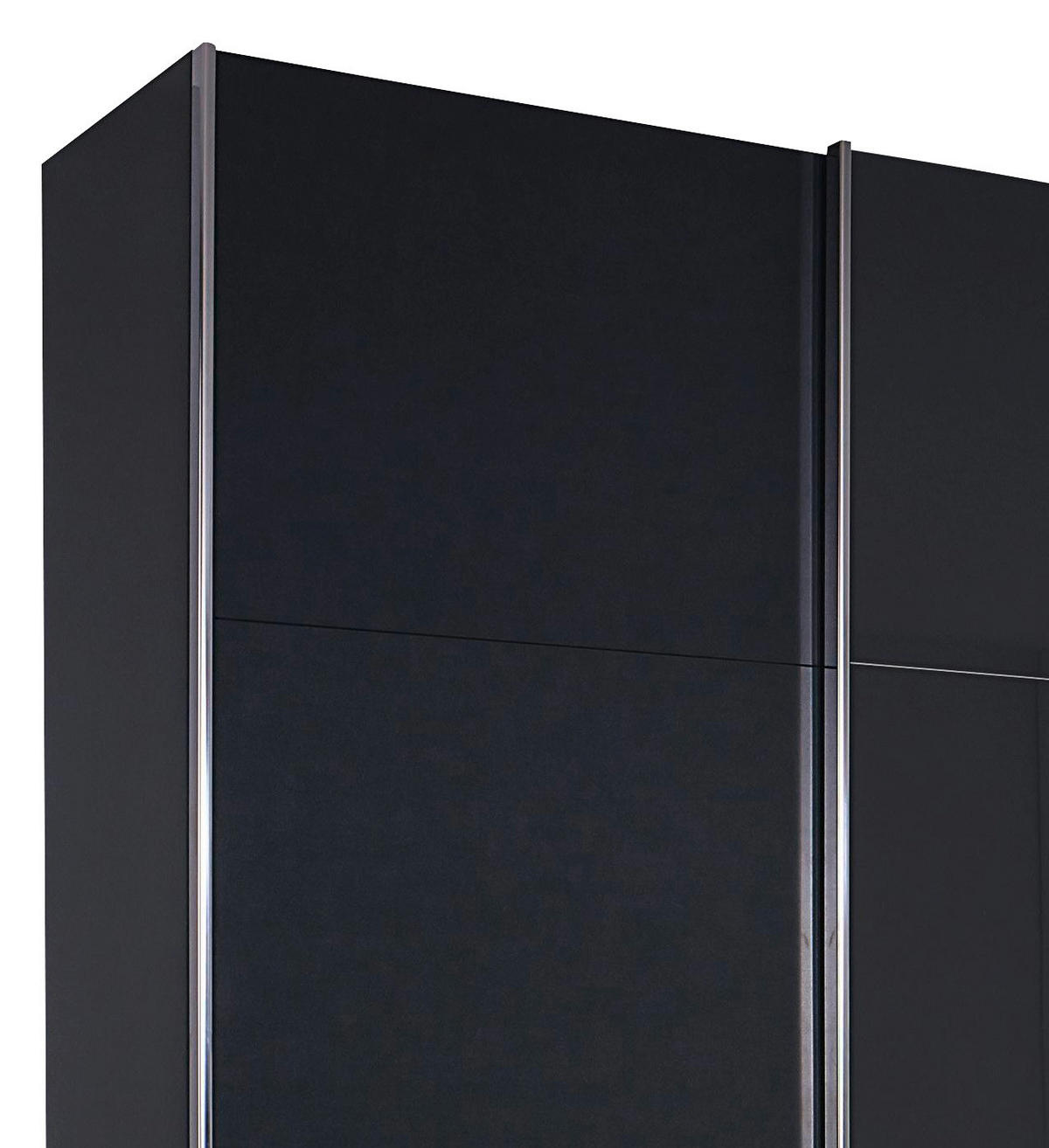 SCHIEBETÜRENSCHRANK 271/230/62 cm 4-türig Graphitfarben, Grau  - Chromfarben/Eichefarben, MODERN, Holzwerkstoff/Metall (271/230/62cm) - Rauch Möbel