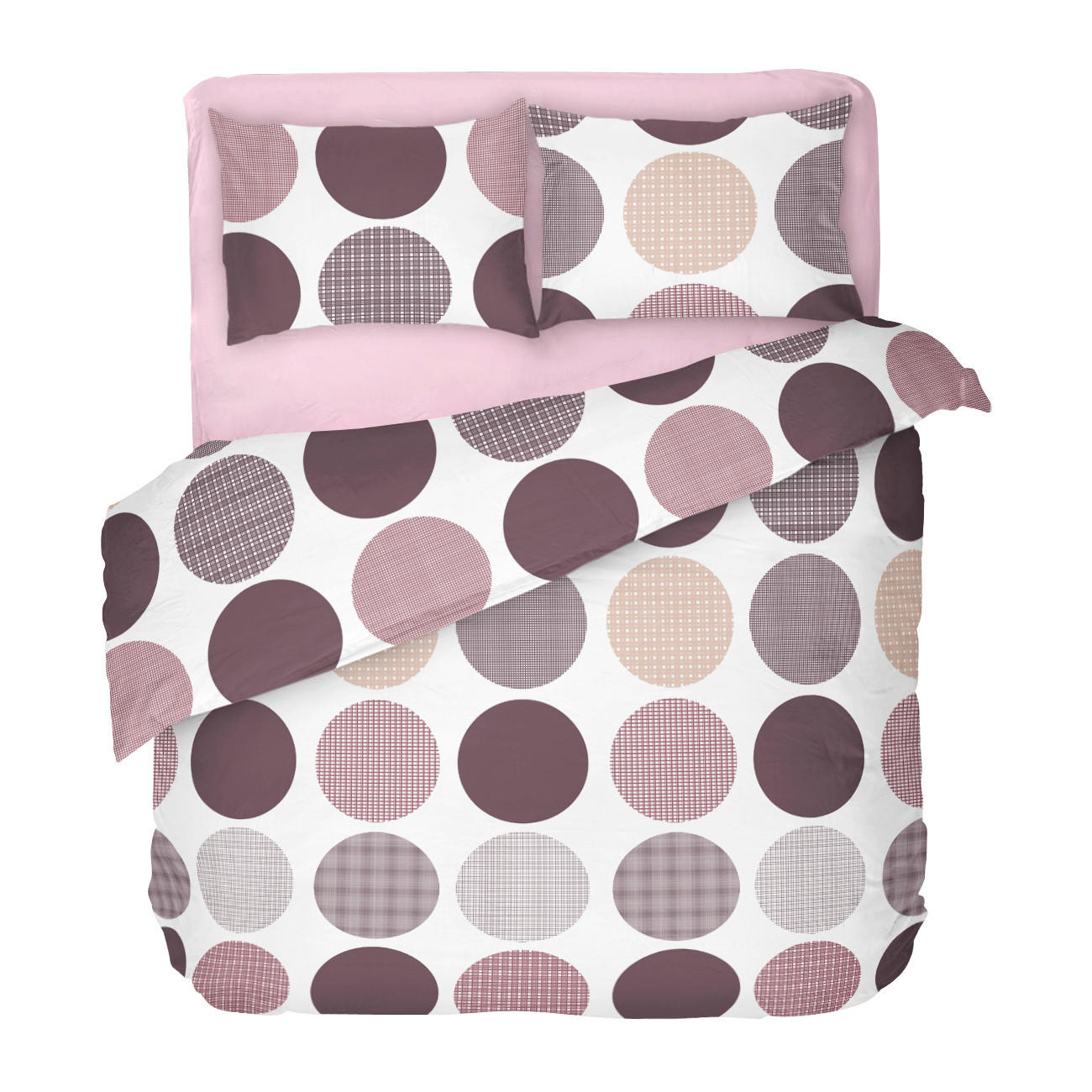 LENJERIE DE PAT PENTRU TINERE 150/215 cm  - lila/alb, Basics, textil (150/215cm)