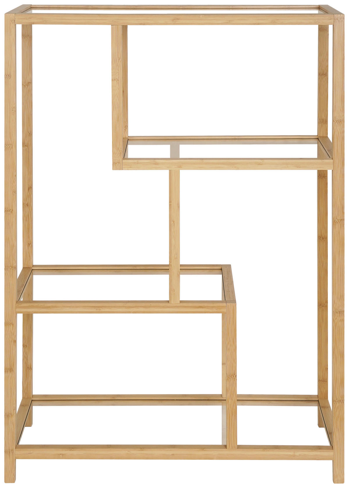 REGAL  77/111/34 cm Naturfarben  - Naturfarben, Basics, Glas/Naturmaterialien (77/111/34cm) - Xora