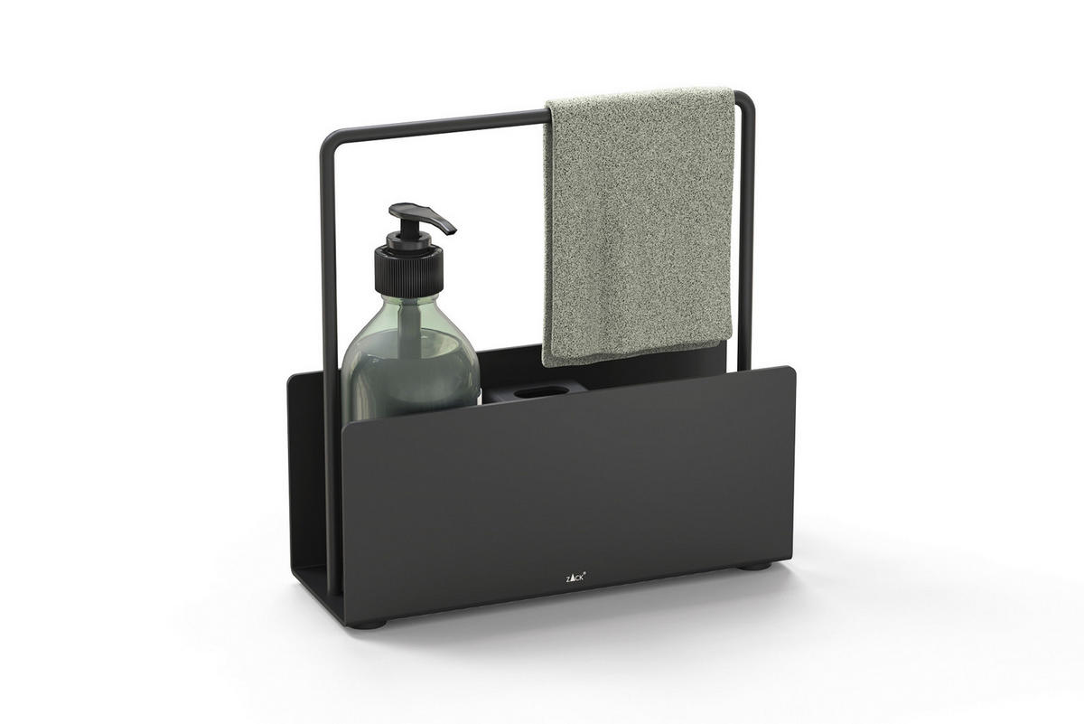 SPÜLORGANIZER   - Schwarz, Basics, Metall (22,0/23,0/8,0cm) - Zack