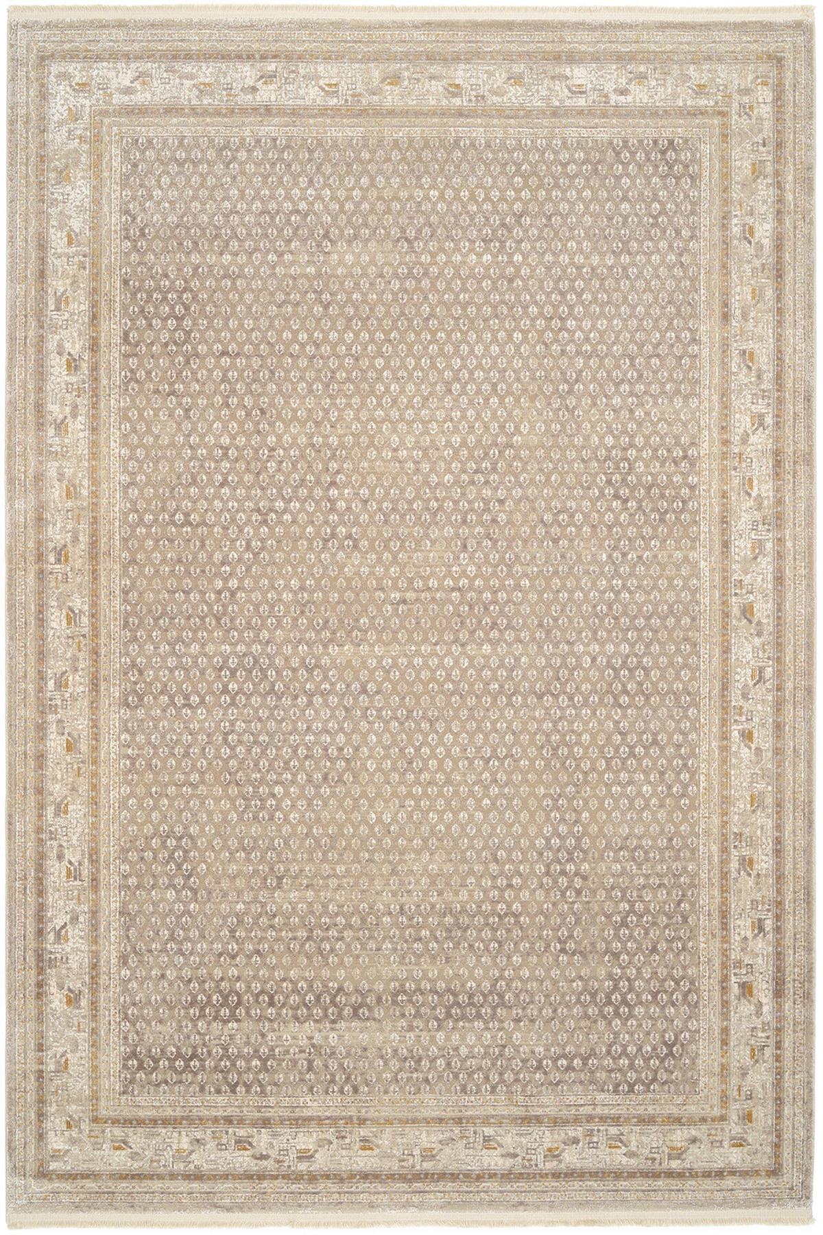 WEBTEPPICH 67/130 cm Monza Goldfarben, Beige  - Beige/Goldfarben, KONVENTIONELL, Textil (67/130cm) - Dieter Knoll