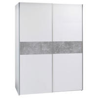 ORMAR S KLIZNIM VRATIMA siva, bijela   - bijela/srebrne boje, Moderno, drvni materijal (170/195/59cm) - Ti'me
