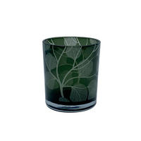 ÜVEG TEAMÉCSESTARTÓ - fehér/zöld, Natur, Üveg (10/12,5cm) - Ambia Home