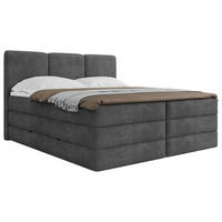 BOXSPRINGBETT 200/200 cm  in Anthrazit  - Anthrazit/Schwarz, MODERN, Holz/Holzwerkstoff (200/200cm) - MID.YOU