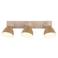 STRAHLER Lyndon 63/17,5/19 cm  - Braun/Weiß, Natur, Holz/Papier (63/17,5/19cm) - Globo