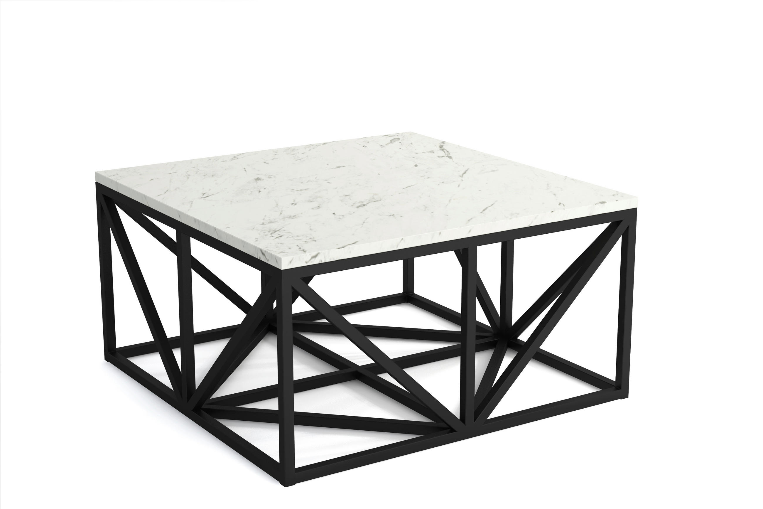 SOFFBORD i trämaterial, metall  - vit/svart, Design, metall/trämaterial (80cm) - Stylife