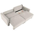 2-SITZER-SOFA in Chenille Creme  - Creme/Schwarz, KONVENTIONELL, Kunststoff/Textil (233/90/110cm) - Carryhome