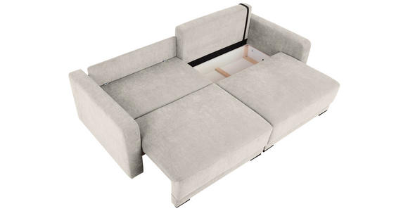 2-SITZER-SOFA in Chenille Creme  - Creme/Schwarz, KONVENTIONELL, Kunststoff/Textil (233/90/110cm) - Carryhome