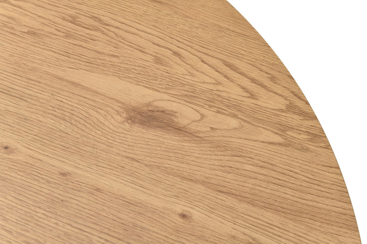 ESSTISCH in Metall, Holzwerkstoff 120/120/75 cm   - Eichefarben/Schwarz, Basics, Holzwerkstoff/Metall (120/120/75cm) - Livetastic